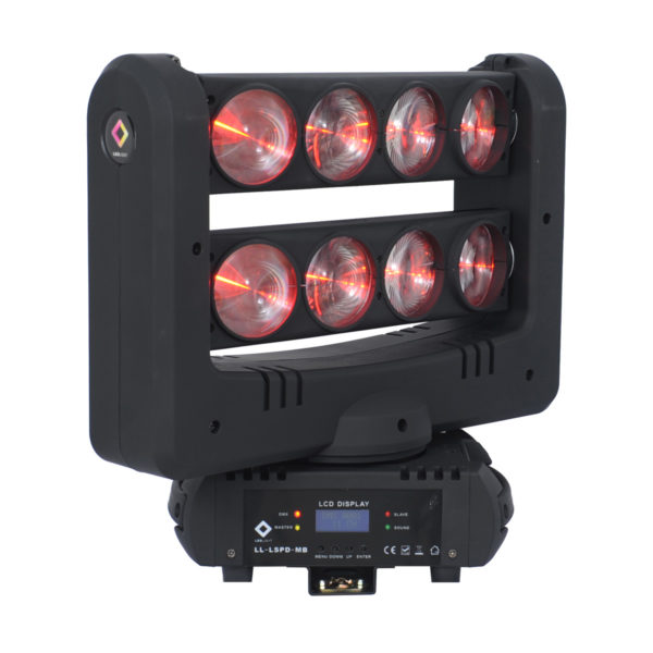 MOVING BEAM LED SPIDER 8X10W RGBW PAN E TILT (TILT INFINITO 360