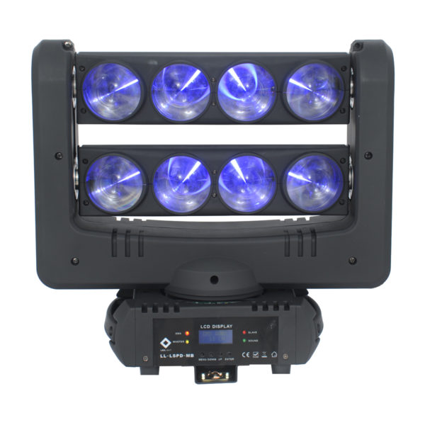 Moving Beam Led Spider 8X10W Rgbw Pan e Tilt (Tilt Infinito 360°) LL-LSPD-MB