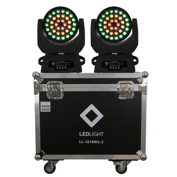 MOVING HEAD WASH ZOOM 6IN1 RGBWA+UV LL–3618WS-Z (PAR NO CASE)